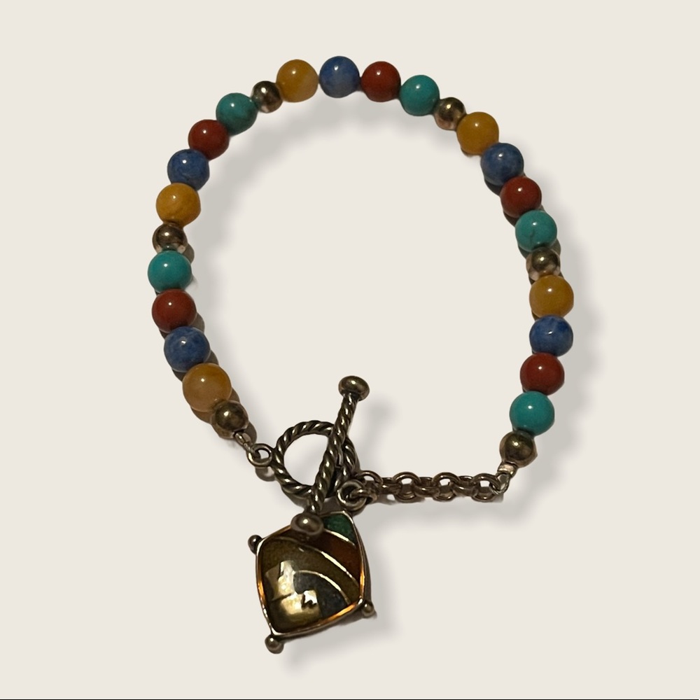 Sterling Silver Multi Colored stone Rare